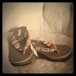 Rainbow Flip Flop Heels